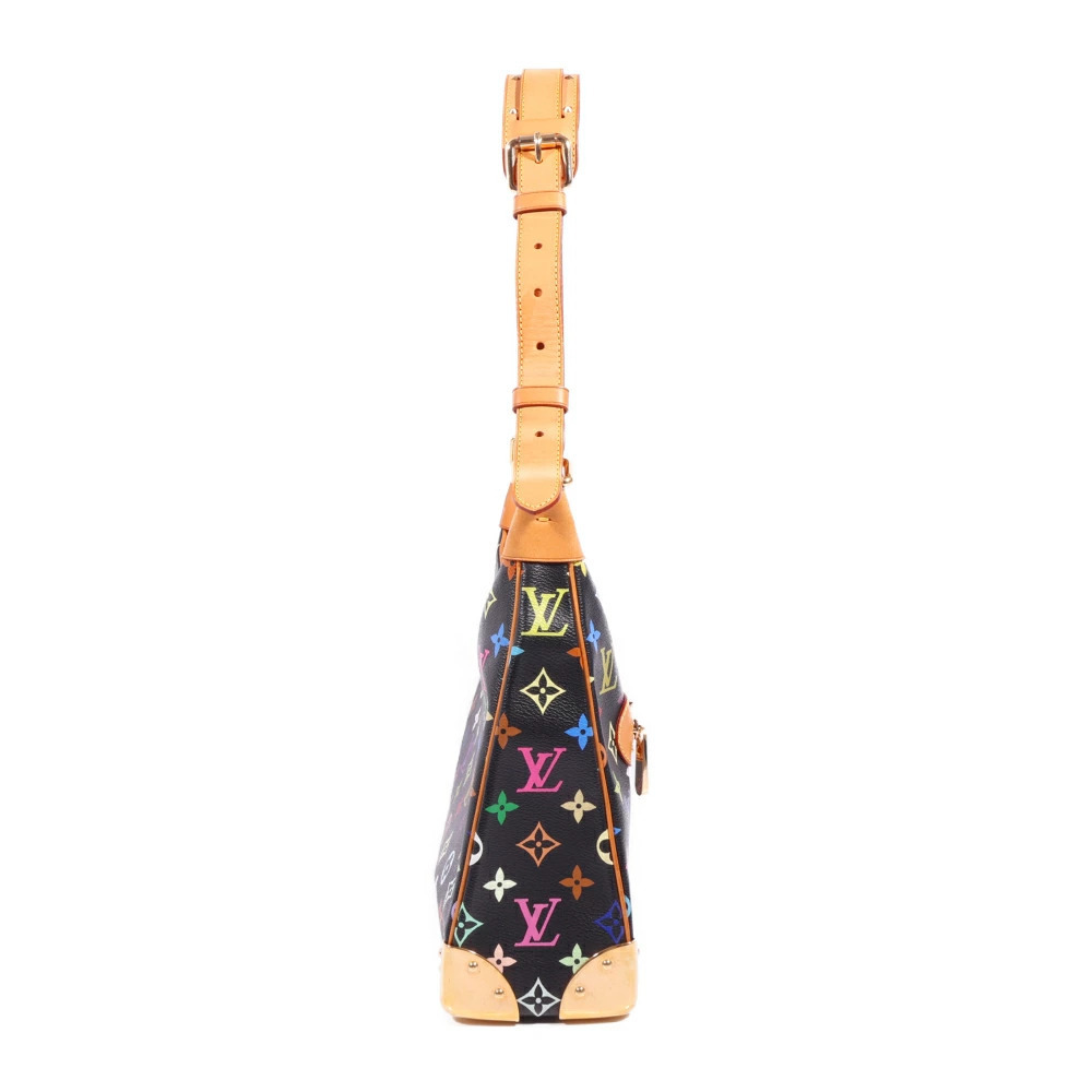 LOUIS VUITTON Monogram Multicolor Boulogne Noir Black Bag Hobo Leather - Picture 4 of 6